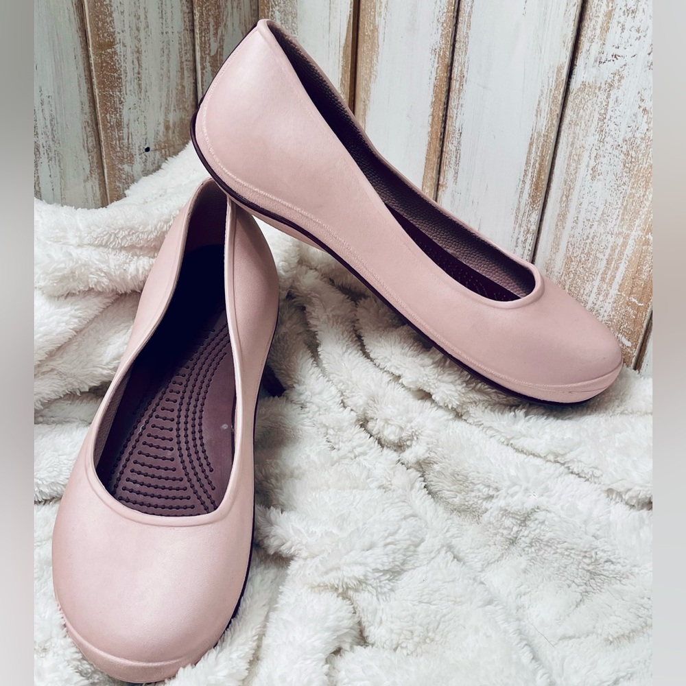 Crocs 2 Tone Julia Mary Jane Slip-on Flats Sz 10